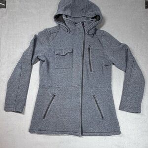 Hurley Women's Hooded Utility Jacket in Heather Gray
